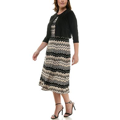 Plus Size Danny & Nicole 2-pc. Cardigan & Dress Set