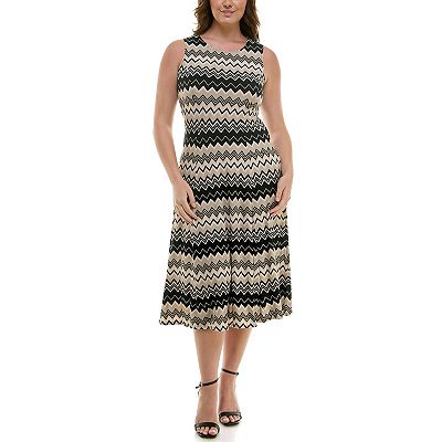 Women's Danny & Nicole 2-Piece Cardigan & Dress Set, Size: 12, Cobalt Ivory Black