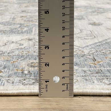 StyleHaven Mascotte Traditional Center Medallion Fringed Area Rug