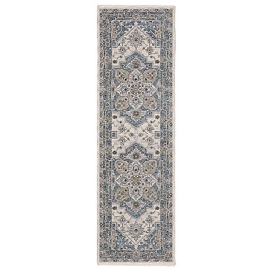 StyleHaven Mascotte Traditional Center Medallion Fringed Area Rug