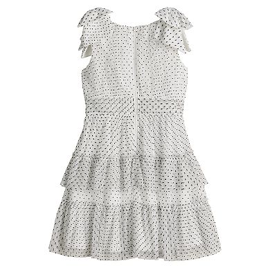 Girls 7-16 Rewind Bow Sleeve Dot Print Ruffle Dress
