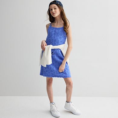 Girls 7-16 Rewind 2-Piece Rose Dress & Cardigan Set