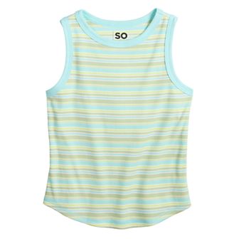 Girls 6-18 SO® High Neck Tank Top in Regular & Plus