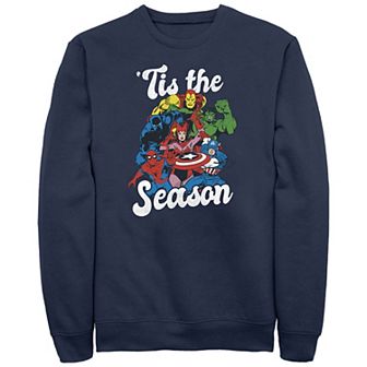 Big & Tall Marvel The Avengers Holiday Squad 'Tis The Season Graphic Tee