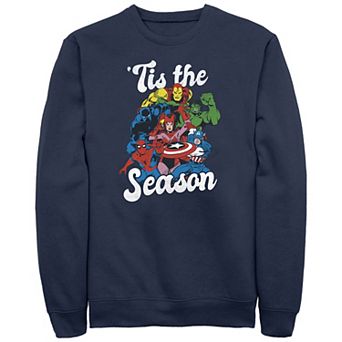 Big & Tall Marvel The Avengers Holiday Squad 'Tis The Season Graphic Tee