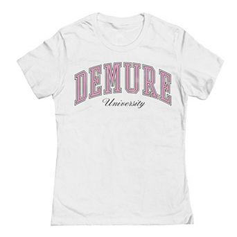Junior's Grayson Threads The Label Demure University Graphic Tee