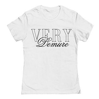 Junior's Grayson Threads The Label Very Demure Outline Graphic Tee