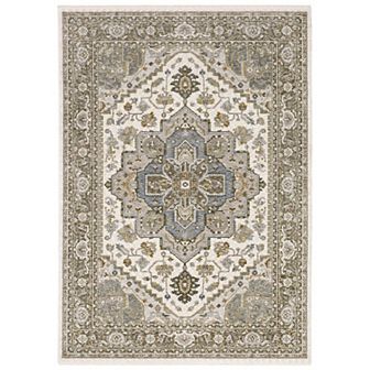 StyleHaven Mascotte Traditions Center Medallion Fringed Area Rug