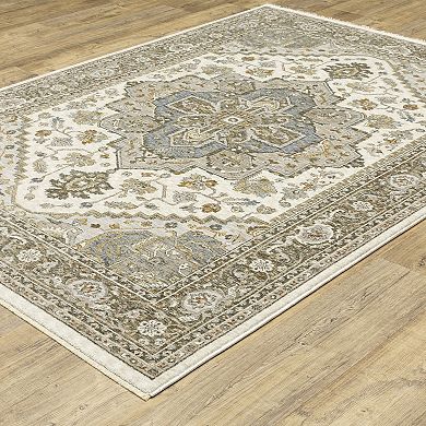 StyleHaven Mascotte Traditions Center Medallion Fringed Area Rug