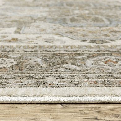 StyleHaven Mascotte Traditions Center Medallion Fringed Area Rug