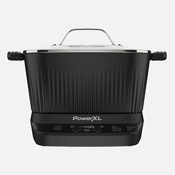 PowerXL StirMax 7.5-qt Diamond Ceramic Nonstick Coating Multi Cooker with Auto Stir/Shred Paddle & 9 Presets