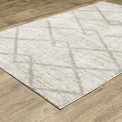 StyleHaven Veracruz Geometric Diamond Power-Loomed Shag Area Rug