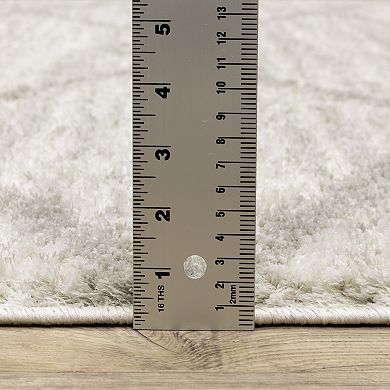 StyleHaven Veracruz Geometric Diamond Power-Loomed Shag Area Rug