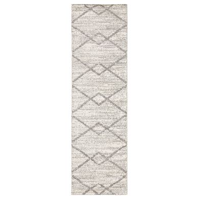StyleHaven Veracruz Geometric Diamond Power-Loomed Shag Area Rug