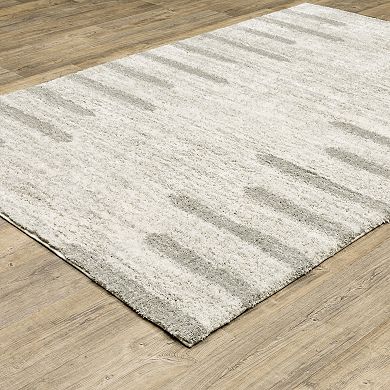 StyleHaven Veracruz Striped Edge Power-Loomed Shag Area Rug