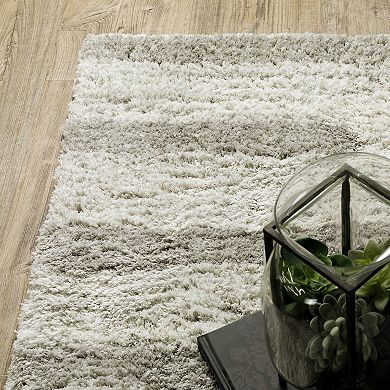 StyleHaven Veracruz Striped Edge Power-Loomed Shag Area Rug