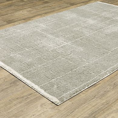 StyleHaven Veracruz Abstract Etched Lines Power-Loomed Shag Area Rug