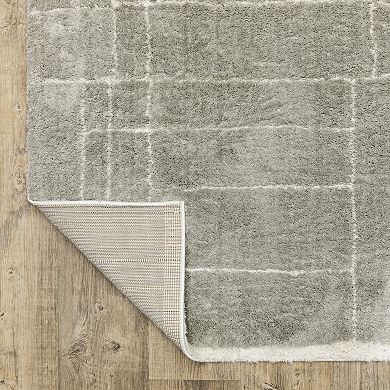 StyleHaven Veracruz Abstract Etched Lines Power-Loomed Shag Area Rug