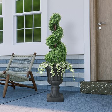 Puleo International 52-in. Topiary Spiral Boxwood Artificial Tree Floor Decor