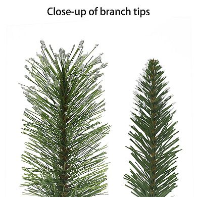 PULEO INTERNATIONAL 4' Pre-Lit Potted Artificial Adorned Christmas Tree