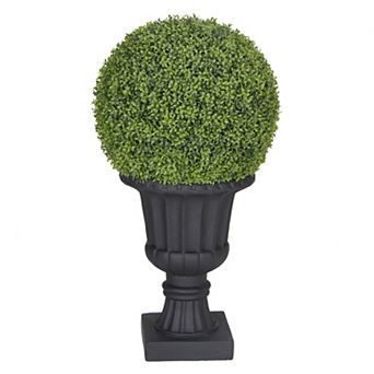 Puleo International 38" Single Ball Topiary Boxwood Artificial Tree