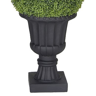 Puleo International 38" Single Ball Topiary Boxwood Artificial Tree
