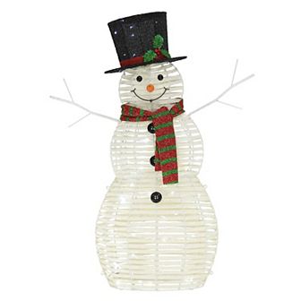 Puleo International 48" Outdoor Pre-Lit Snowman