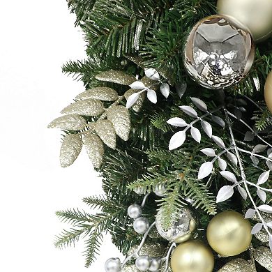PULEO INTERNATIONAL Pre-Lit Decorated Artificial Swag