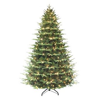 Puleo International 7.5' Pre-Lit Alaskan Winter Fir Tree
