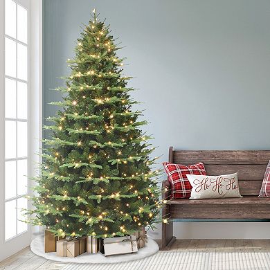 Puleo International 7.5' Pre-Lit Alaskan Winter Fir Tree