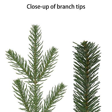 Puleo International 7.5' Pre-Lit Alaskan Winter Fir Tree