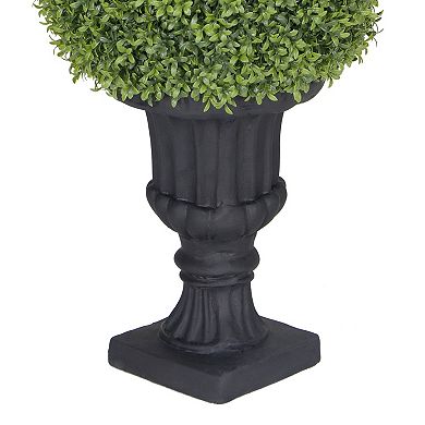 Puleo International 25" Single Ball Topiary Boxwood Artificial Tree