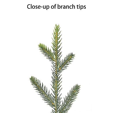 PULEO INTERNATIONAL 7.5' Pre-Lit Miracle Shape Alberta Spruce Artificial Christmas Tree