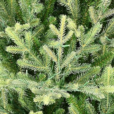 PULEO INTERNATIONAL 7.5' Pre-Lit Miracle Shape Alberta Spruce Artificial Christmas Tree