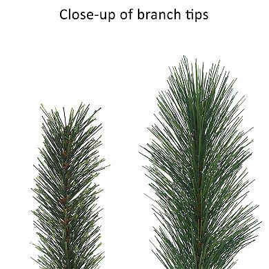 Puleo International 6.5' Pre-Lit Slim Teton Pine Artificial Christmas Tree