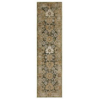 StyleHaven Alexander Bordered Traditional Green/Gold Area or Throw Rug