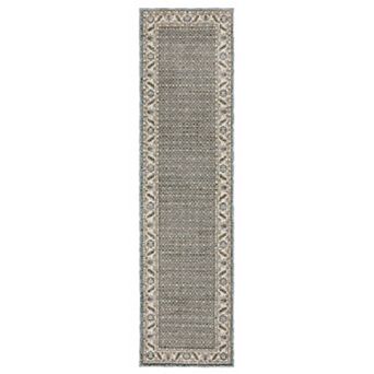 StyleHaven Alexander Bordered Floral Medallions Blue/Ivory Area Throw Rug