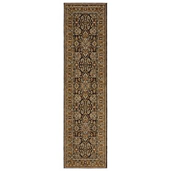 StyleHaven Alexander Bordered Traditional Brown/Gold Area or Throw Rug