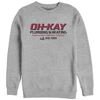 Big & Tall Home Alone Oh-Kay Plumbing & Heating Logo Graphic Fleece
