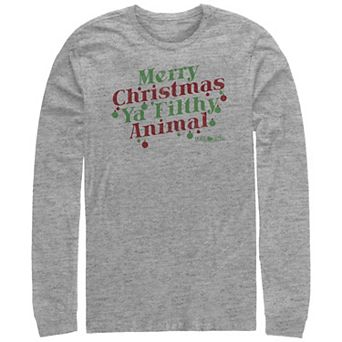 Big & Tall Home Alone Merry Christmas Ya Filthy Animal Long Sleeve Graphic Tee