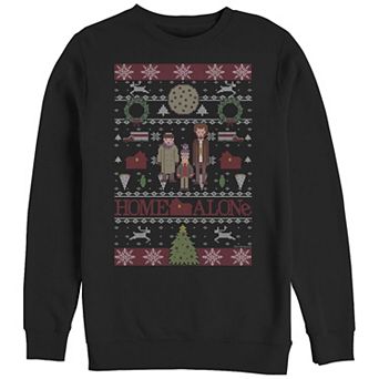 Big & Tall Home Alone Christmas Sweater Graphic Fleece