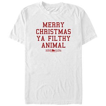 Big & Tall Home Alone Merry Christmas Ya Filthy Animal Graphic Tee