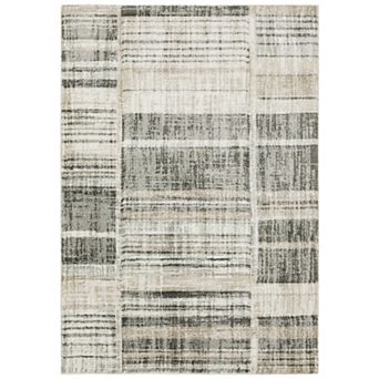 StyleHaven Colton Distressed Lines Power-Loomed Area Rug