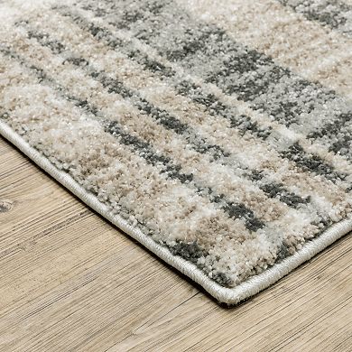 StyleHaven Colton Distressed Lines Power-Loomed Area Rug