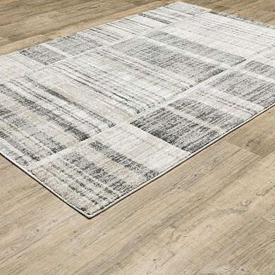 StyleHaven Colton Distressed Lines Power-Loomed Area Rug
