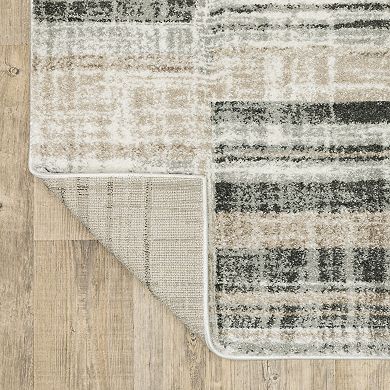 StyleHaven Colton Distressed Lines Power-Loomed Area Rug