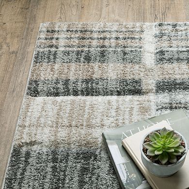 StyleHaven Colton Distressed Lines Power-Loomed Area Rug