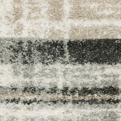 StyleHaven Colton Distressed Lines Power-Loomed Area Rug