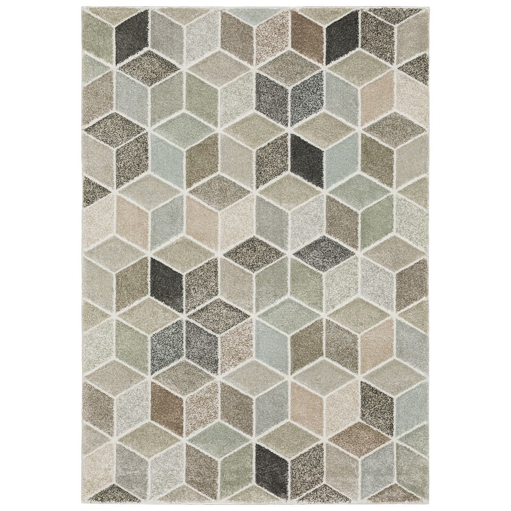 StyleHaven Colton Geometric Cubes Power-Loomed Area Rug