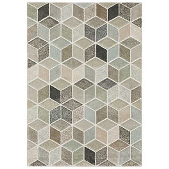 StyleHaven Colton Geometric Cubes Power-Loomed Area Rug